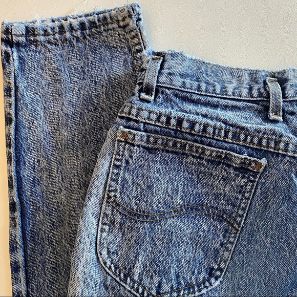 Vintage Lee Acid Wash High Rise Denim Jeans - Picture 4 of 7